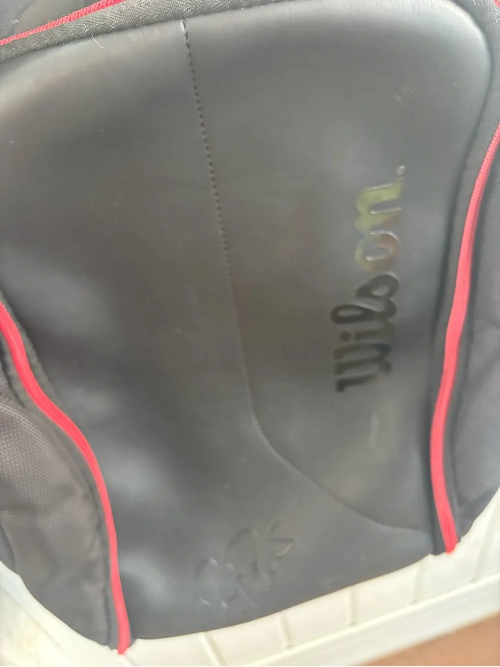 Wilson Black Backpack with Red Trim